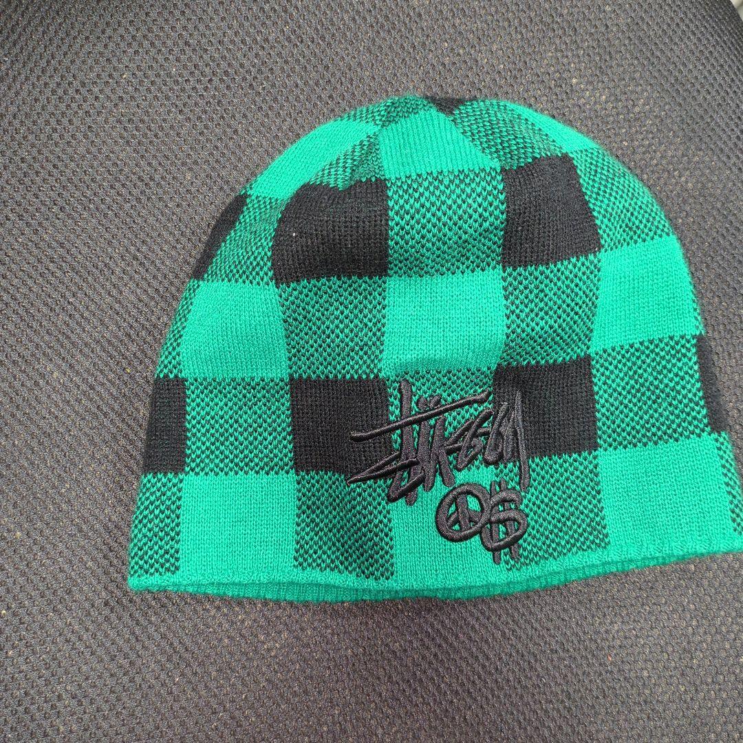 A*B様 Stussy チェック柄 ニット帽 - メルカリ