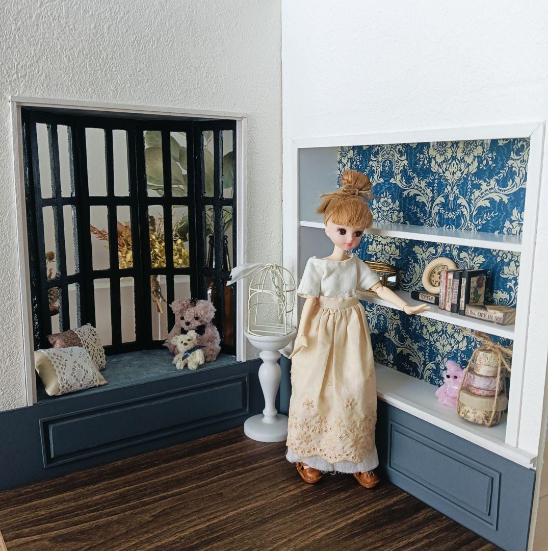 背景ボード ドールハウス アーチな出窓があるお部屋 - メルカリ