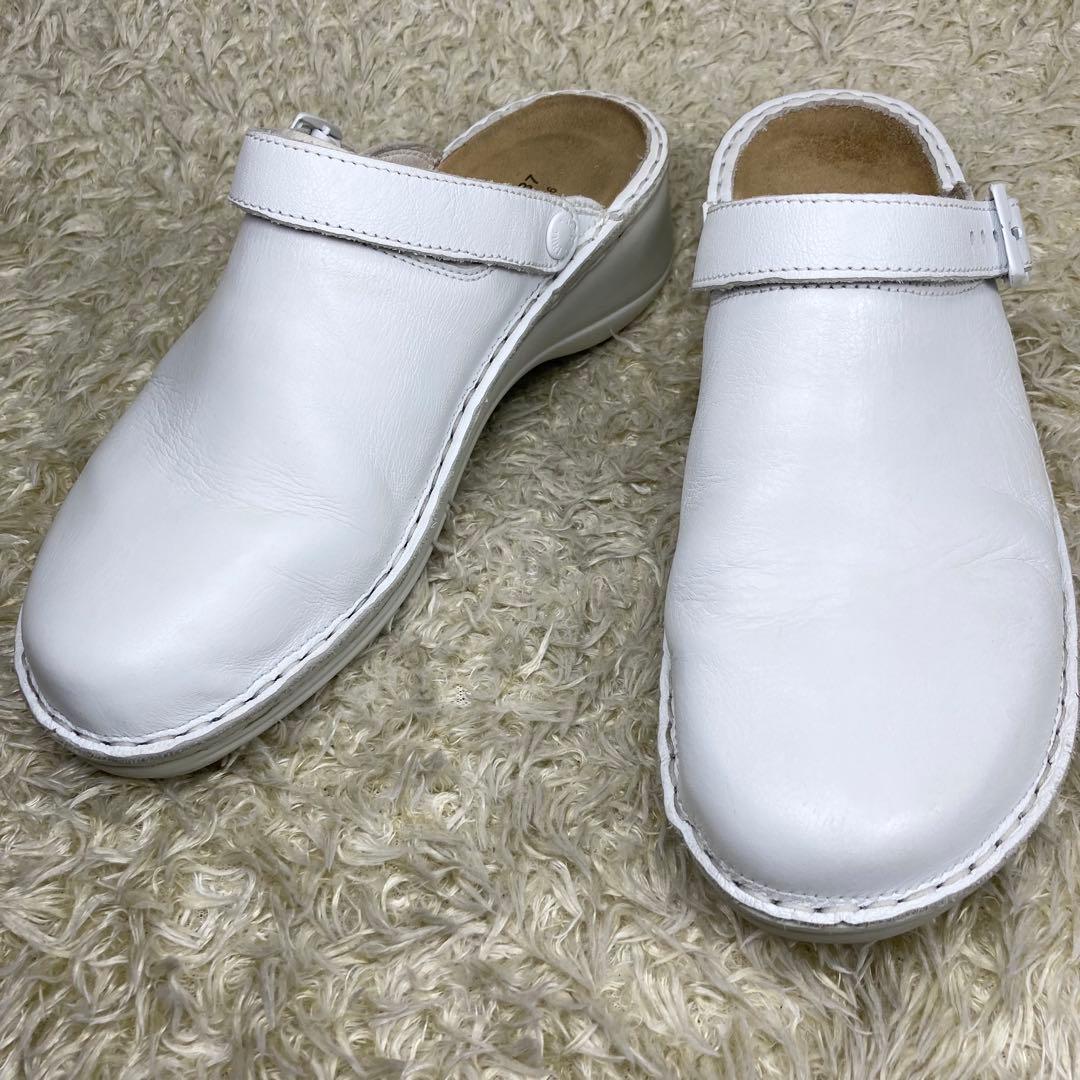 『極美品』NAOT IRIS サボサンダル ホワイト レザー ナオト アイリス