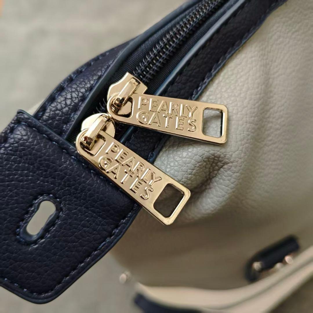PEARLY GATES ボストンバッグ ネイビー・ホワイト