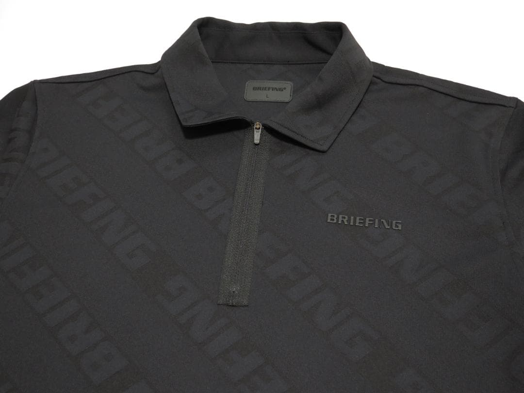 ⓁBRIEFING GOLFブリーフィングゴルフ バイアスロゴハーフジップシャツ