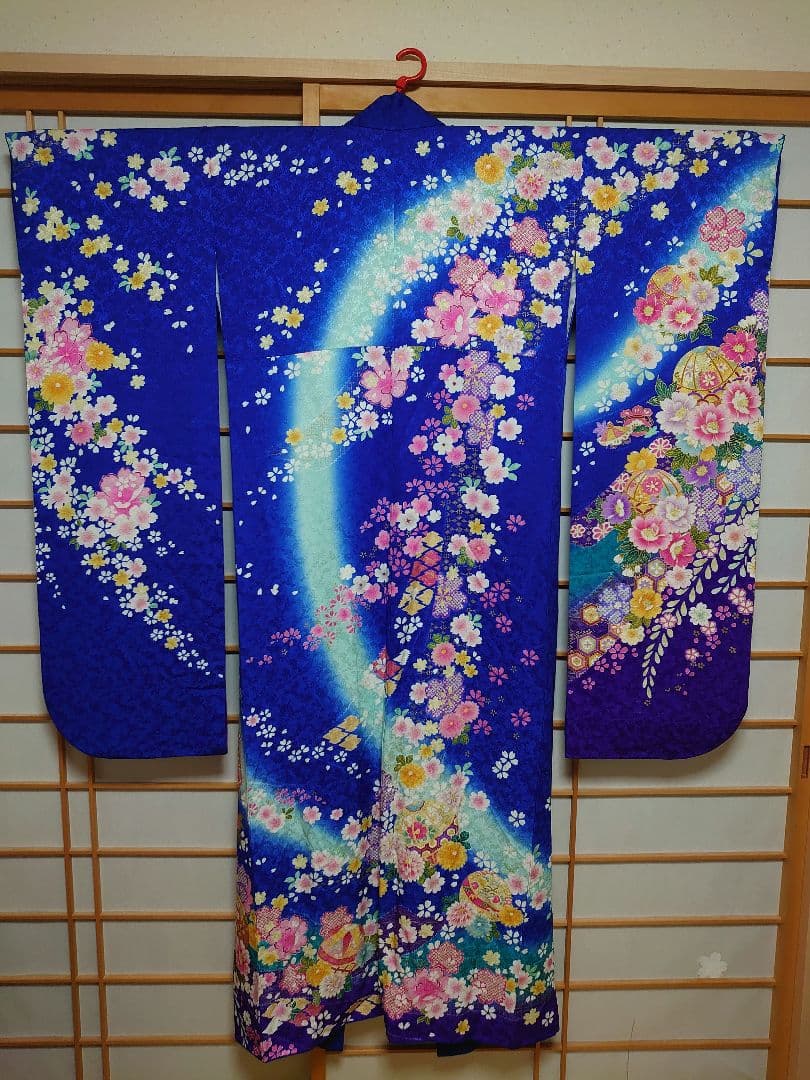 成人式　結婚式　振袖　単品　ブルー/青