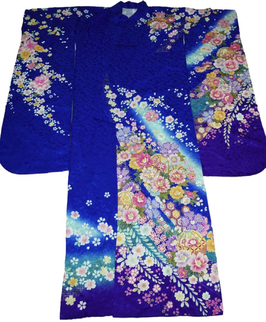 成人式　結婚式　振袖　単品　ブルー/青