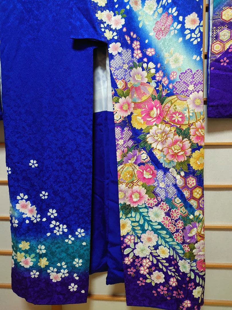 成人式　結婚式　振袖　単品　ブルー/青