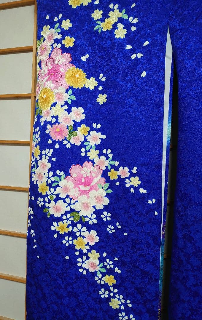 成人式　結婚式　振袖　単品　ブルー/青