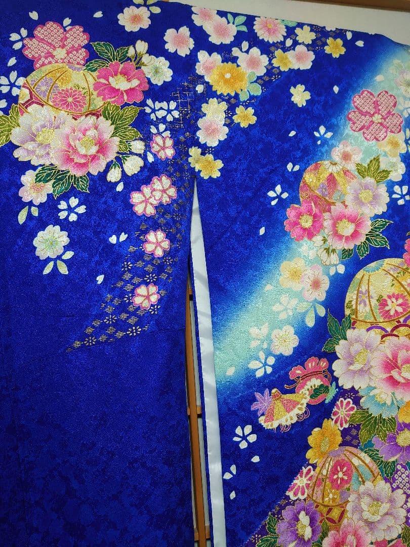 成人式　結婚式　振袖　単品　ブルー/青