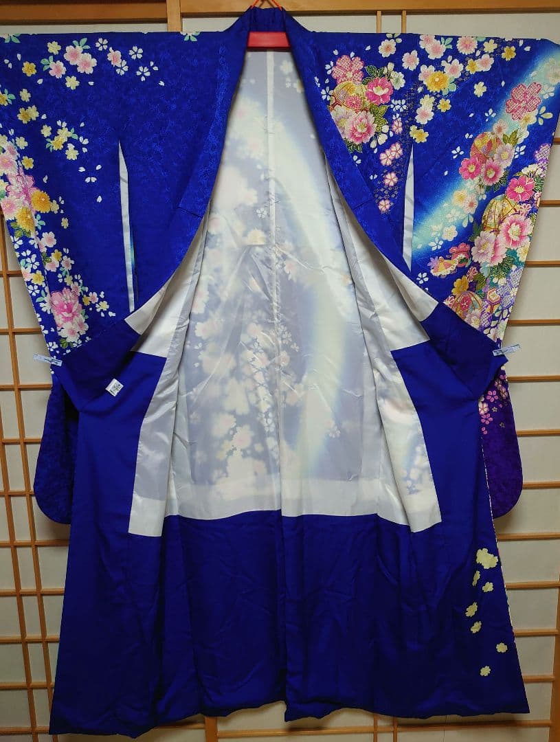 成人式　結婚式　振袖　単品　ブルー/青