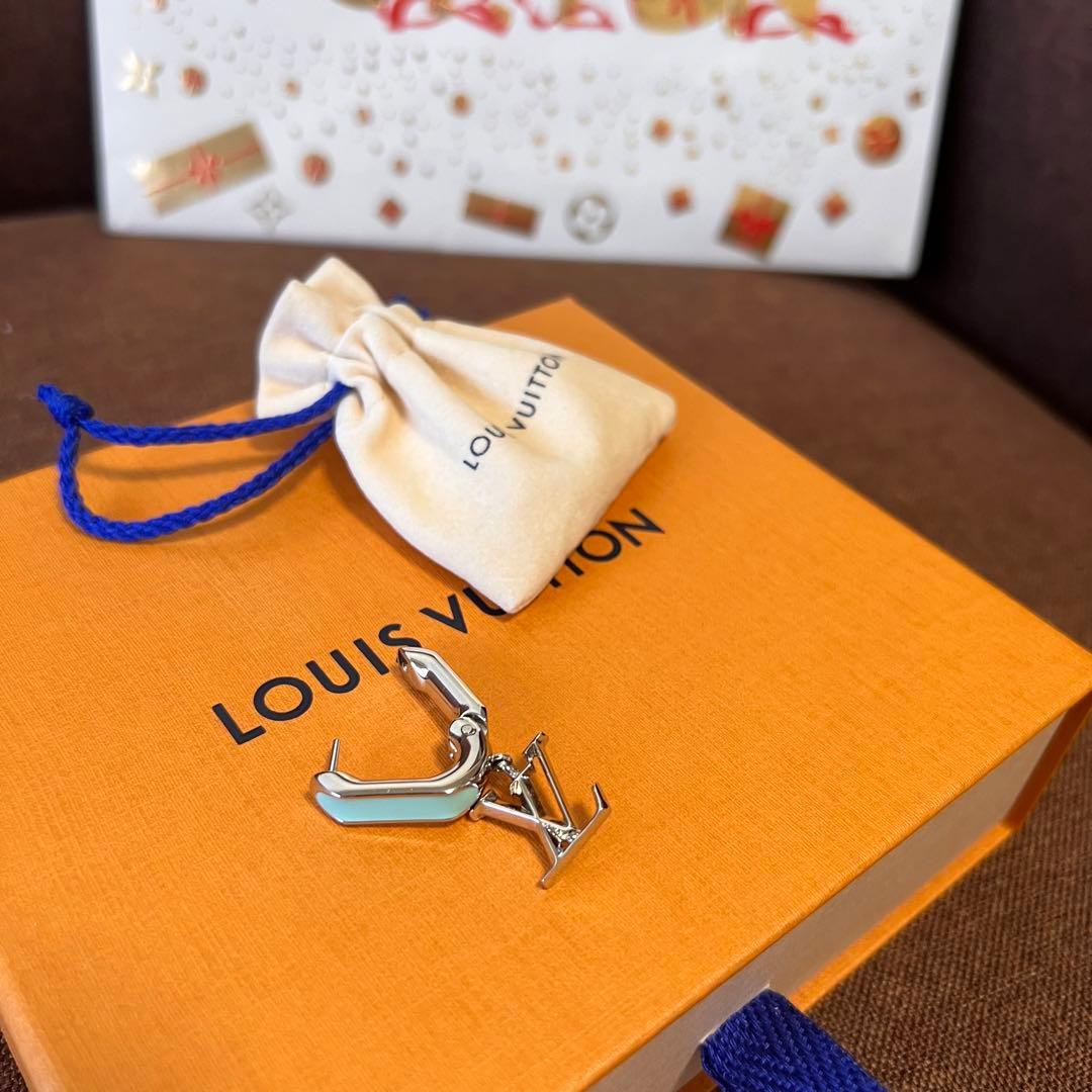 ルイヴィトン　メンズ　フープ　ドロップピアス　パラダイスチェーン