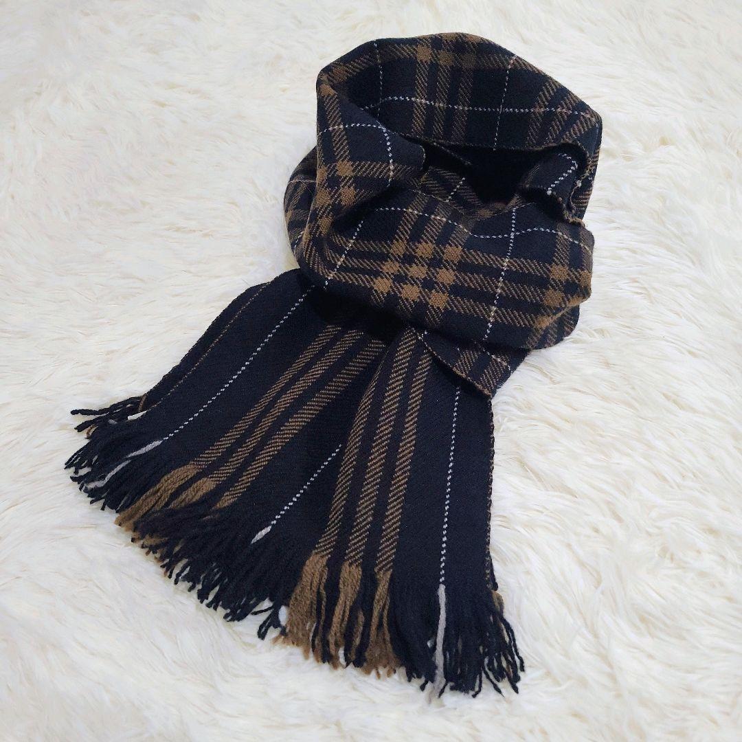 新品・未使用✨ マーガレットハウエル マフラー 英国製 ウール100% チェック