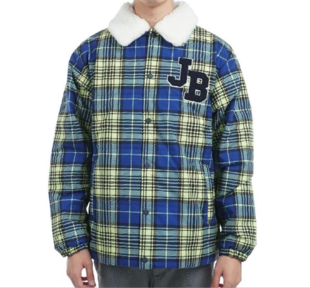 新品 ジャックバニー 2WAYストレッチタフタ ボア襟ブルゾン(6)LL/黄