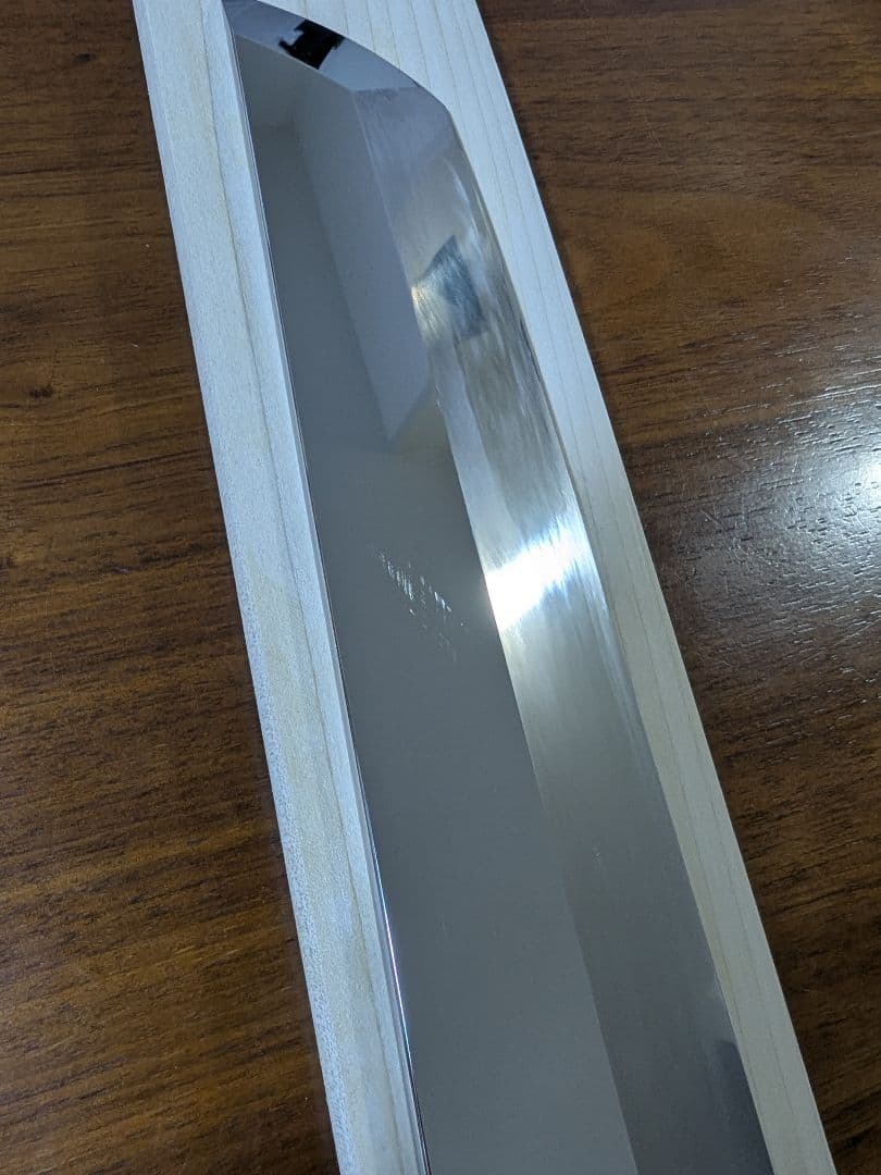 骨切り（鱧切り）包丁 尺寸 全鋼 両鏡面 黒水牛八角黒檀柄 - メルカリ