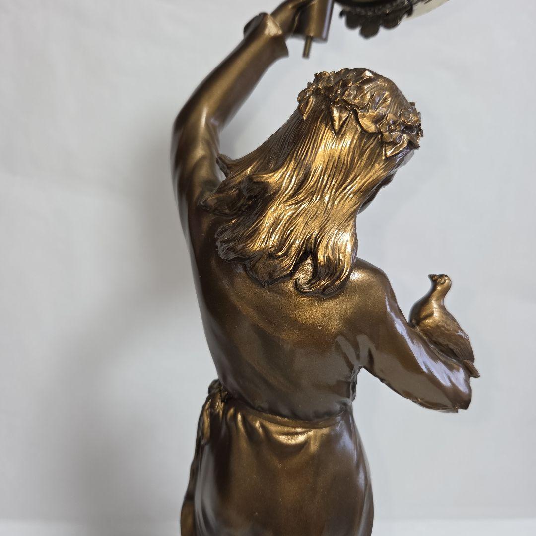 ■ 美品 シチズン 慈悲の女神 振り子時計 女神像 金色イブシ仕上 レトロ