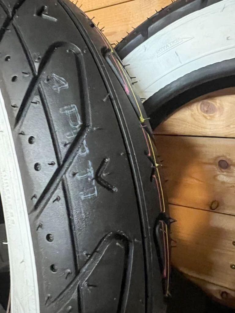 ホワイトリボンタイヤ2本セット 3.50-10 (ベスパ DAX シャリー