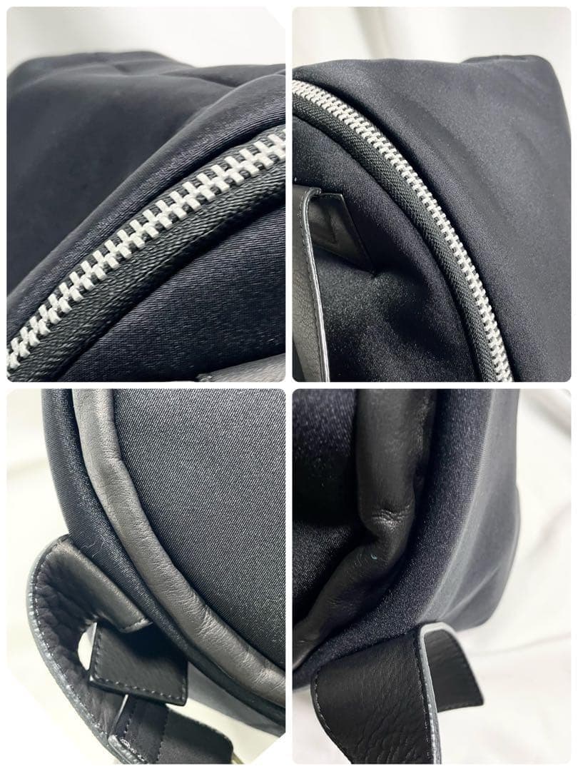 カワカワ ビッグジップ ファスナー リュック 大容量 多機能 A4可 ブラック