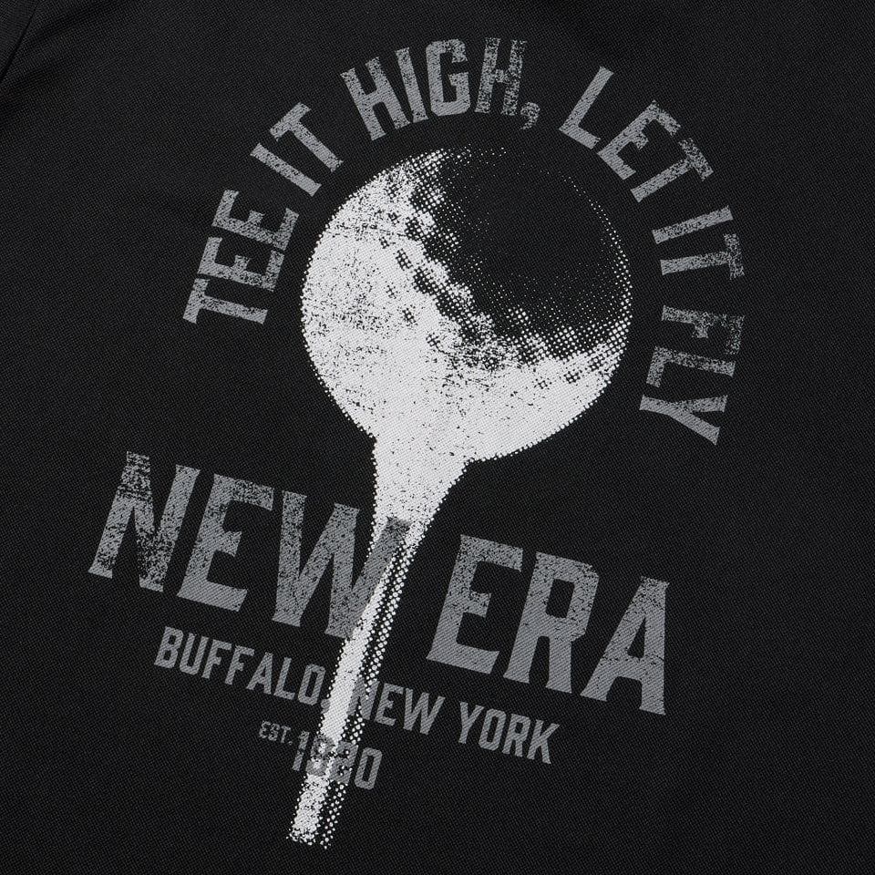 NEWERA GOLF 長袖 モックネック ゴルフボール ブラック Mサイズ