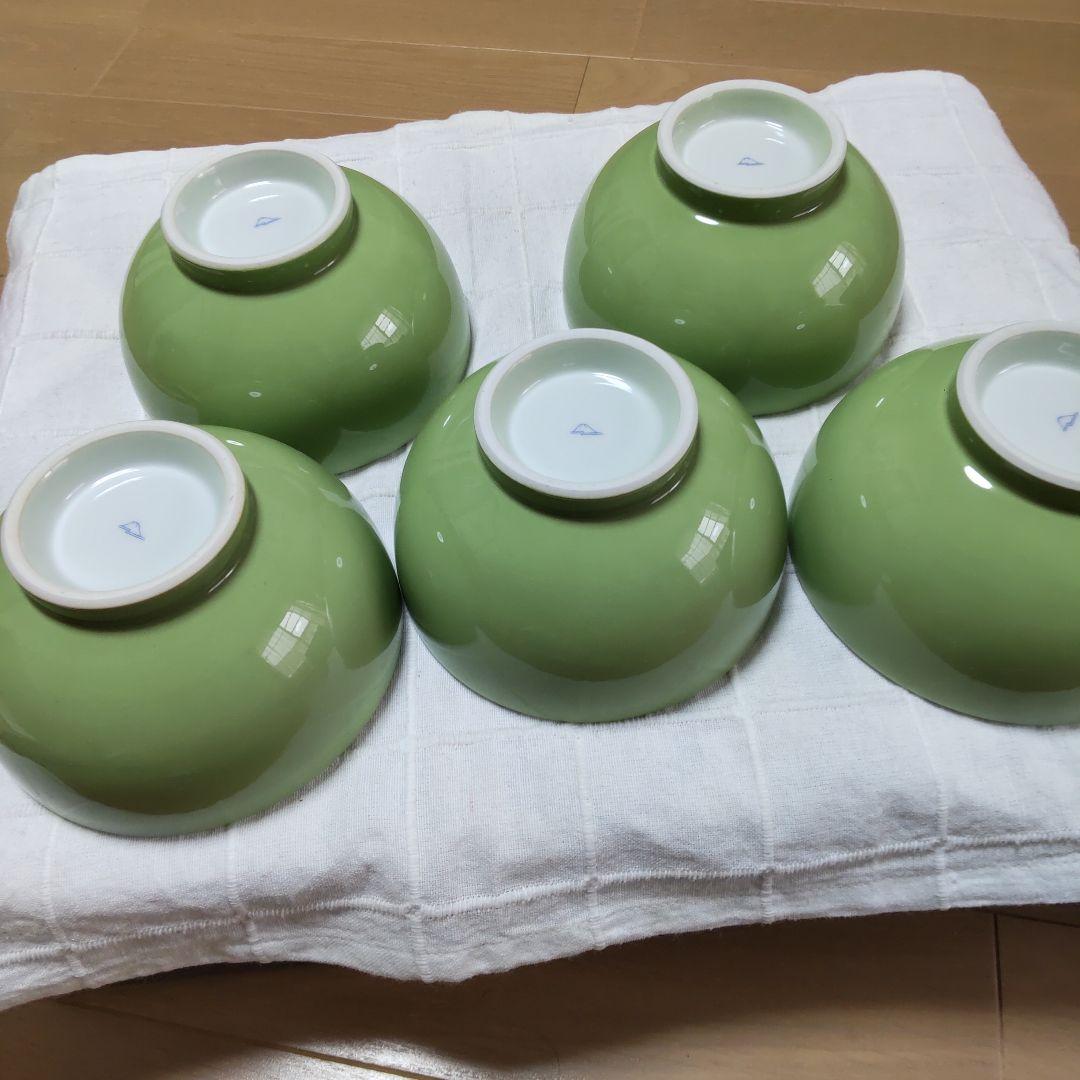 深川製磁 多様丼 鉢 野菜絵変わり５個【未使用新品】