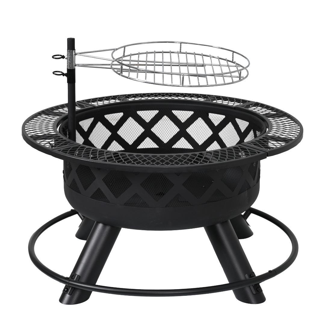 迅速発送！焚き火台　バーベキューコンロ　二次燃焼　キャンプグッズ　BLACK