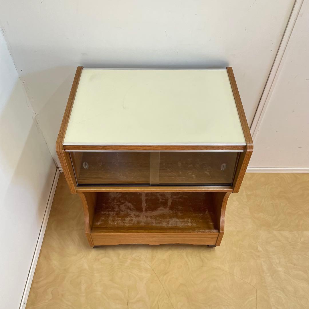 ビンテージ キャスター付ワゴン 収納棚 キャビネット 棚 ラック テーブル