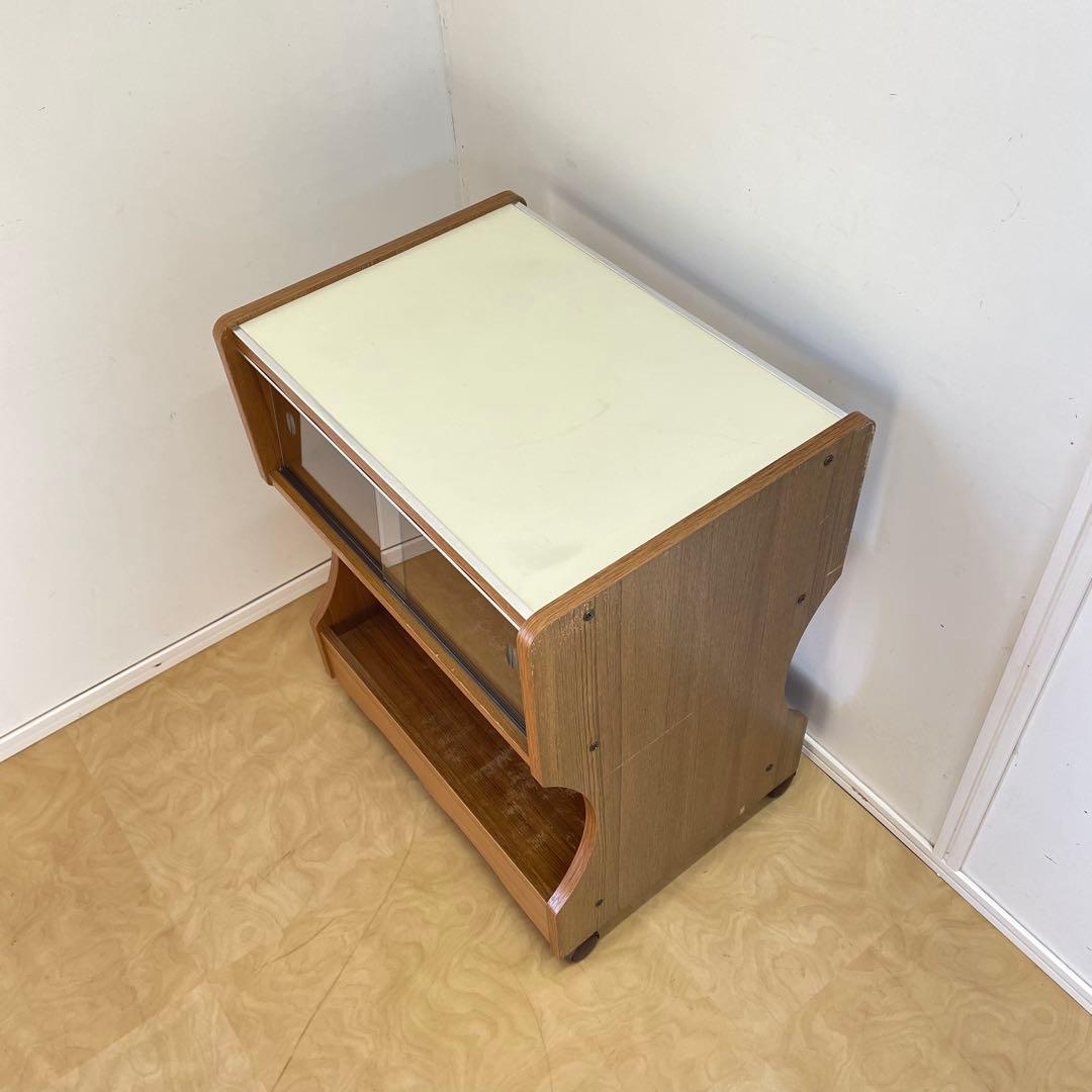 ビンテージ キャスター付ワゴン 収納棚 キャビネット 棚 ラック テーブル