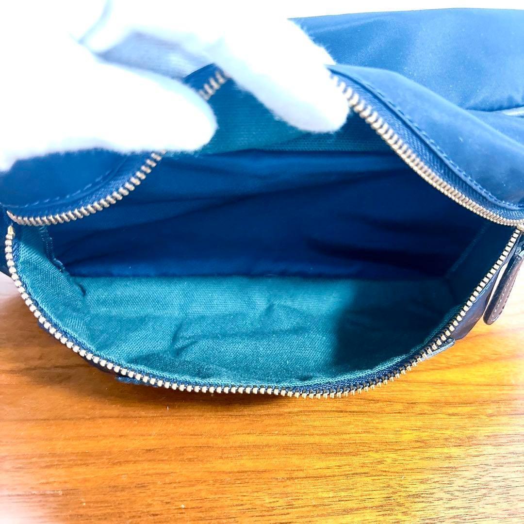 美品 Felisi フェリージ 799/10 ボディバッグ ネイビー イタリア製