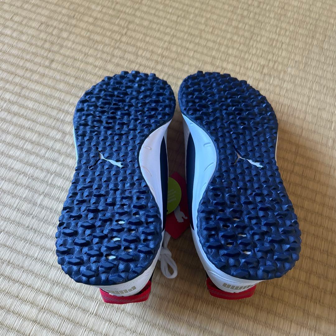 PUMA ゴルフシューズ メンズ ホワイト/ネイビー/レッド