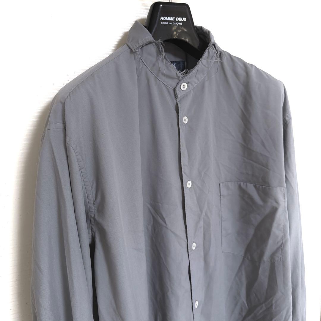 《美品》24ss ブラック コムデギャルソン ポリ縮 オーバーサイズ シャツ M