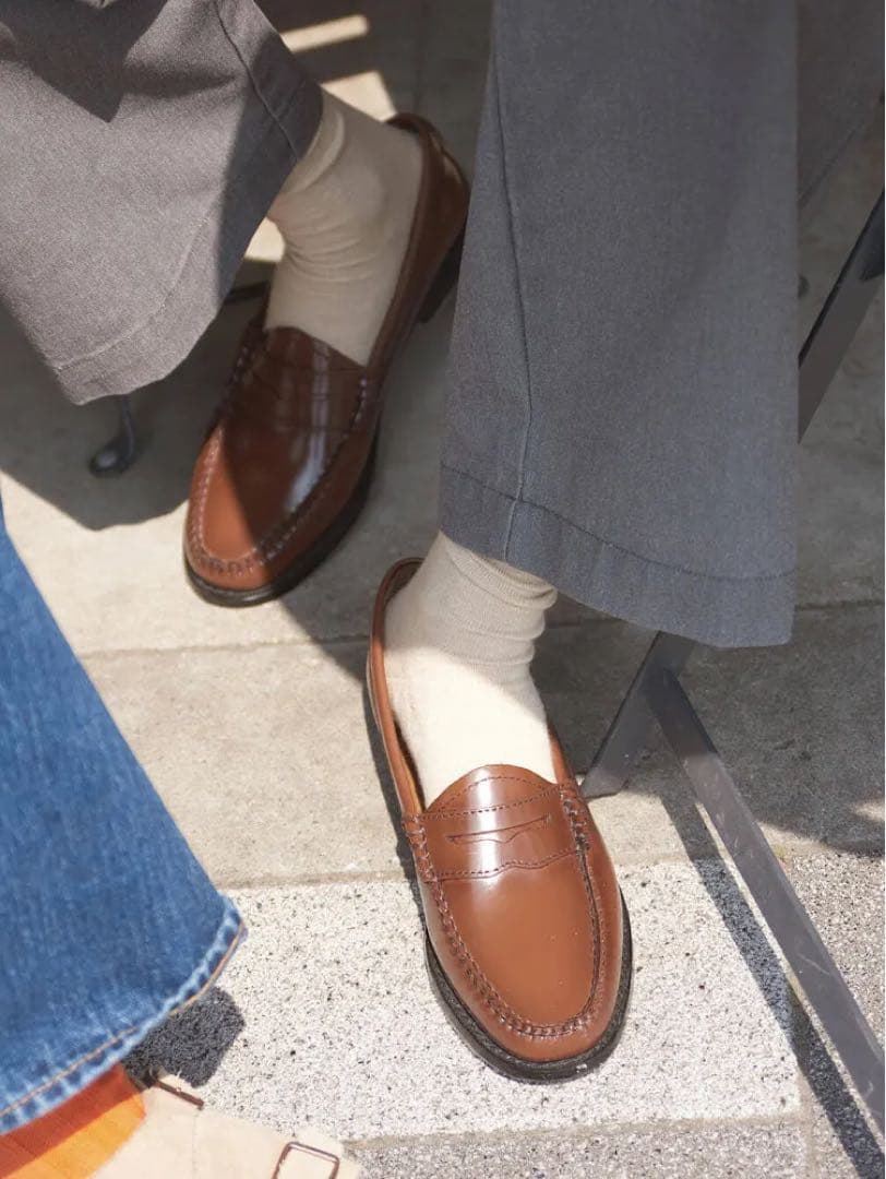 極美品 G.H.BASS ローファー レザー 23.5相当 ブラウン 革靴