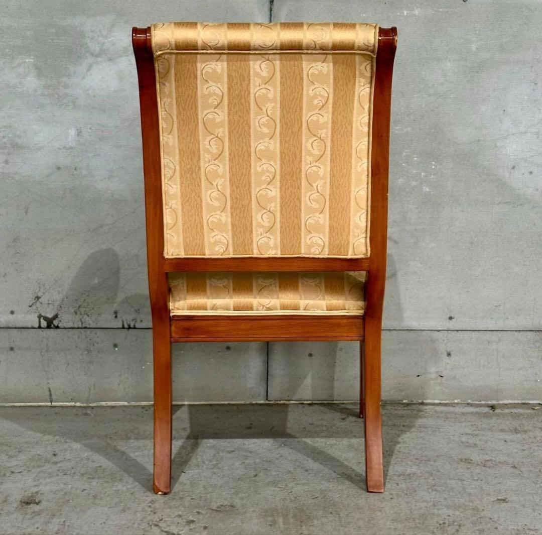 ✦優雅な曲線美✦ロココ調クラシックチェア　アームチェア　真鍮調装飾　ヴィンテージ