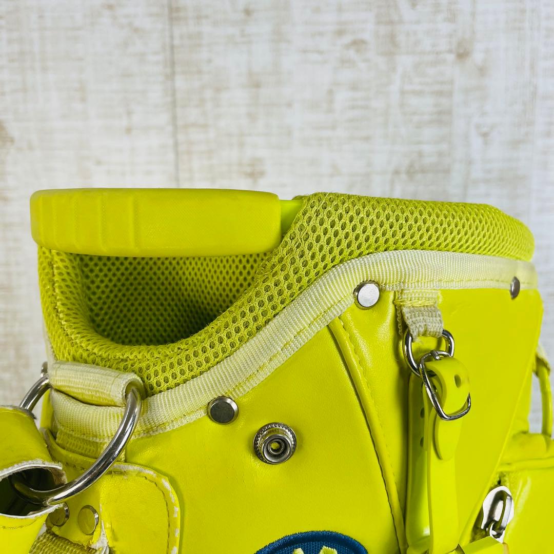 【限定モデル】パーリーゲイツ SMILEワッペンスタンド　キャディバッグ　ライム