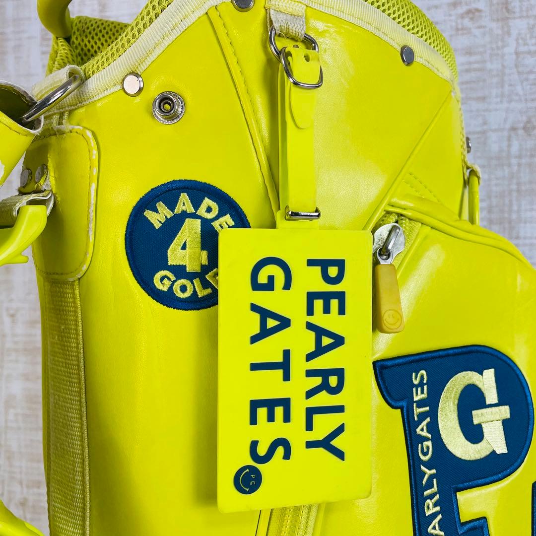 【限定モデル】パーリーゲイツ SMILEワッペンスタンド　キャディバッグ　ライム