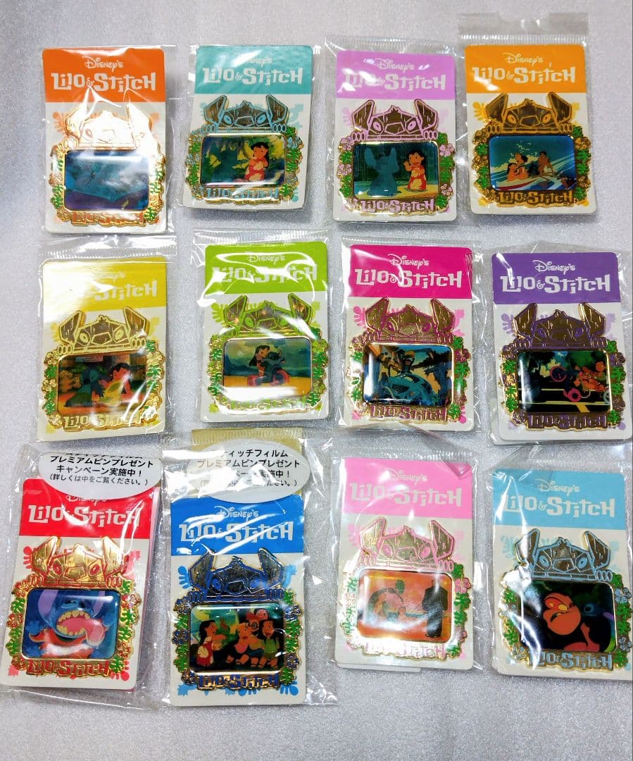 リロ・アンド・スティッチ ピンバッジ 12個セット　ディズニーストア
