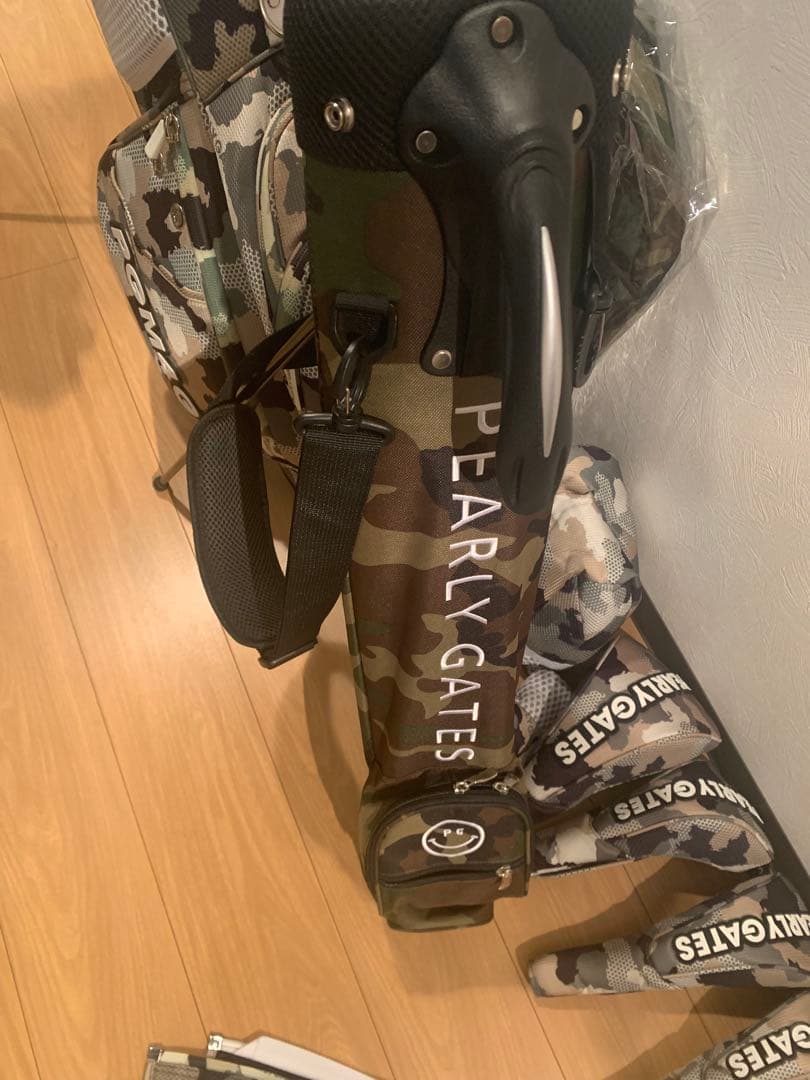 希少完売品パーリーゲイツ カモ キャディバッグヘッドカバー 7点➕カモサブバッグ