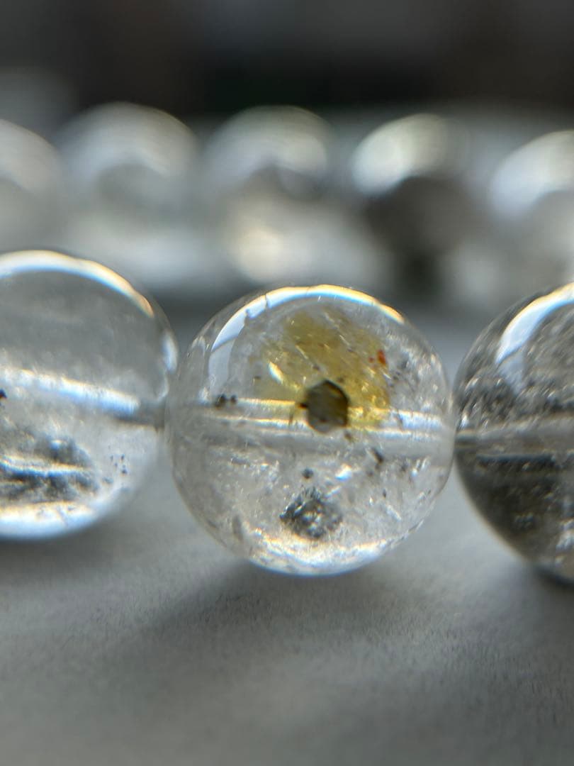 【新品未使用】キューブパイライトインクォーツ ブレス13.7mm 内径17cm