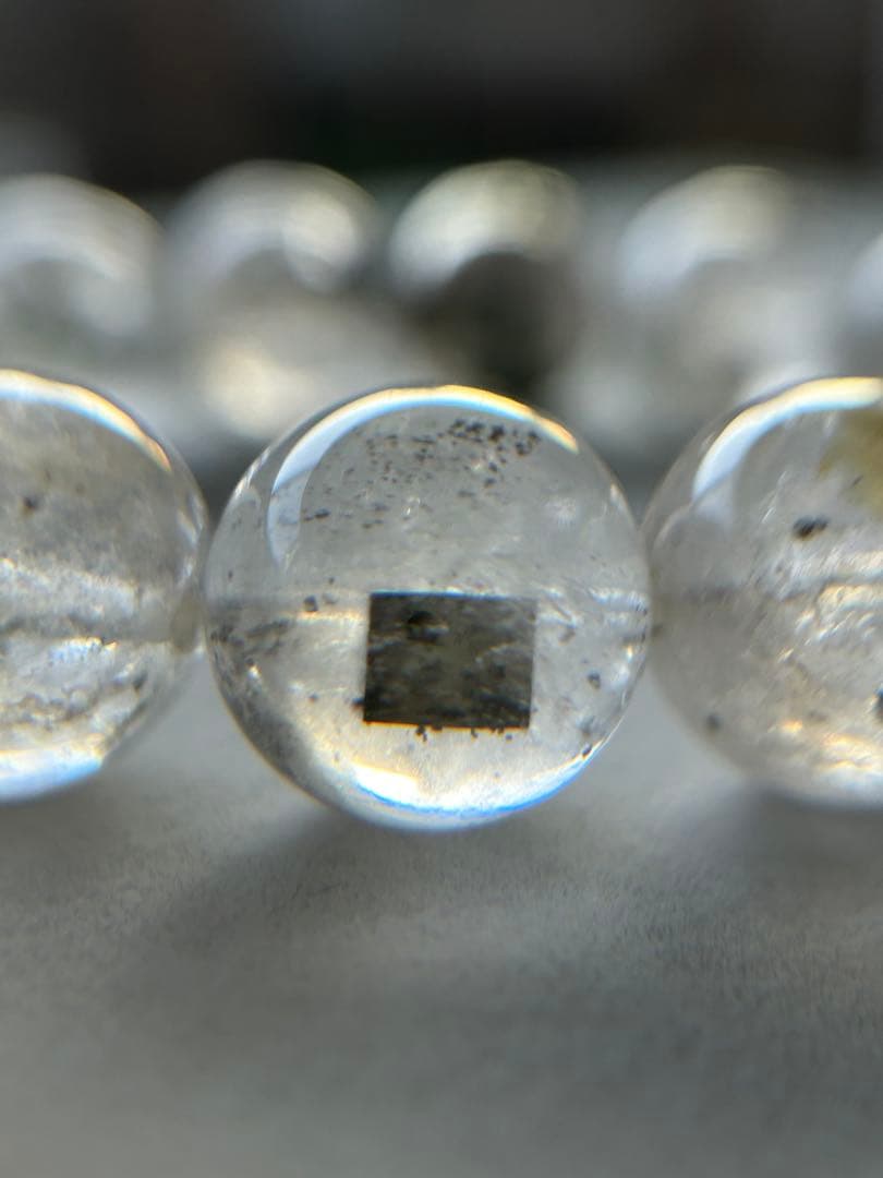 【新品未使用】キューブパイライトインクォーツ ブレス13.7mm 内径17cm