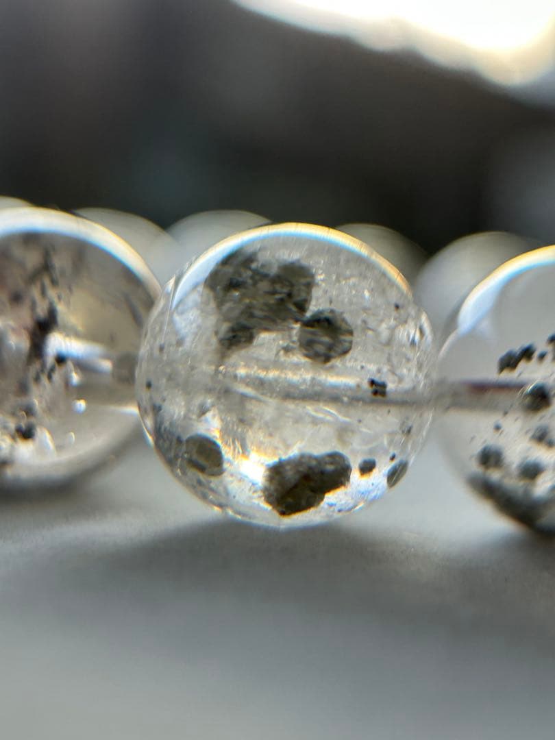 【新品未使用】キューブパイライトインクォーツ ブレス13.7mm 内径17cm