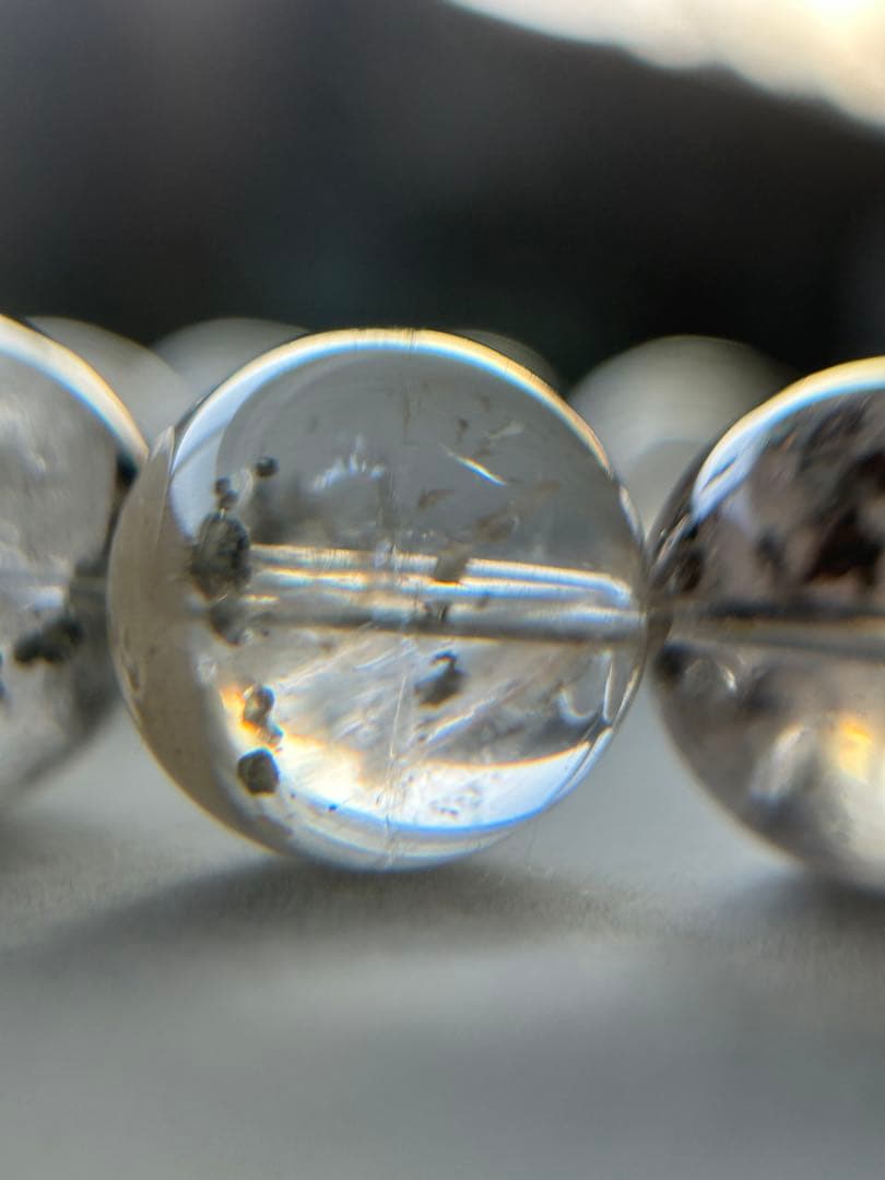 【新品未使用】キューブパイライトインクォーツ ブレス13.7mm 内径17cm