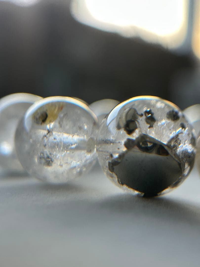 【新品未使用】キューブパイライトインクォーツ ブレス13.7mm 内径17cm