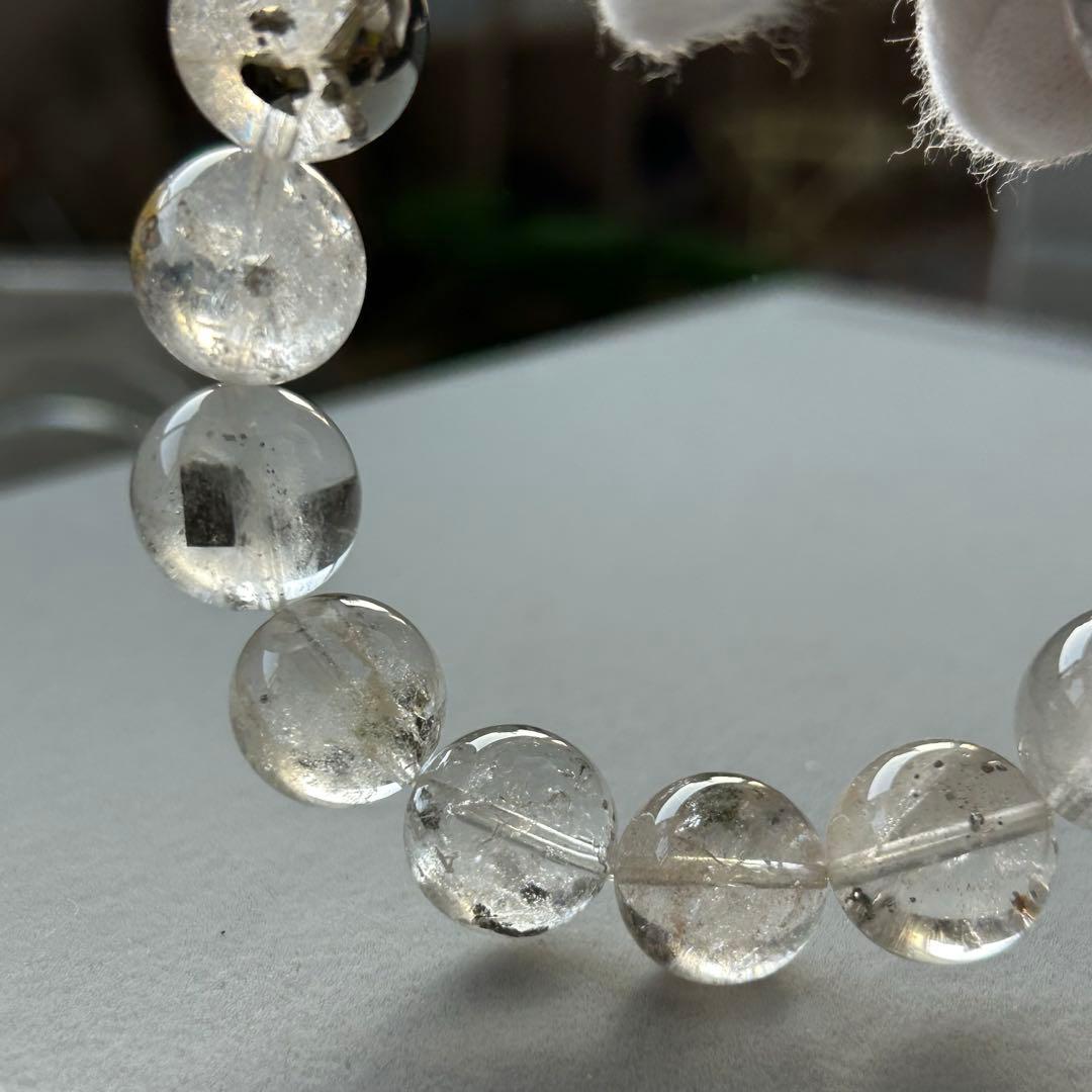 【新品未使用】キューブパイライトインクォーツ ブレス13.7mm 内径17cm