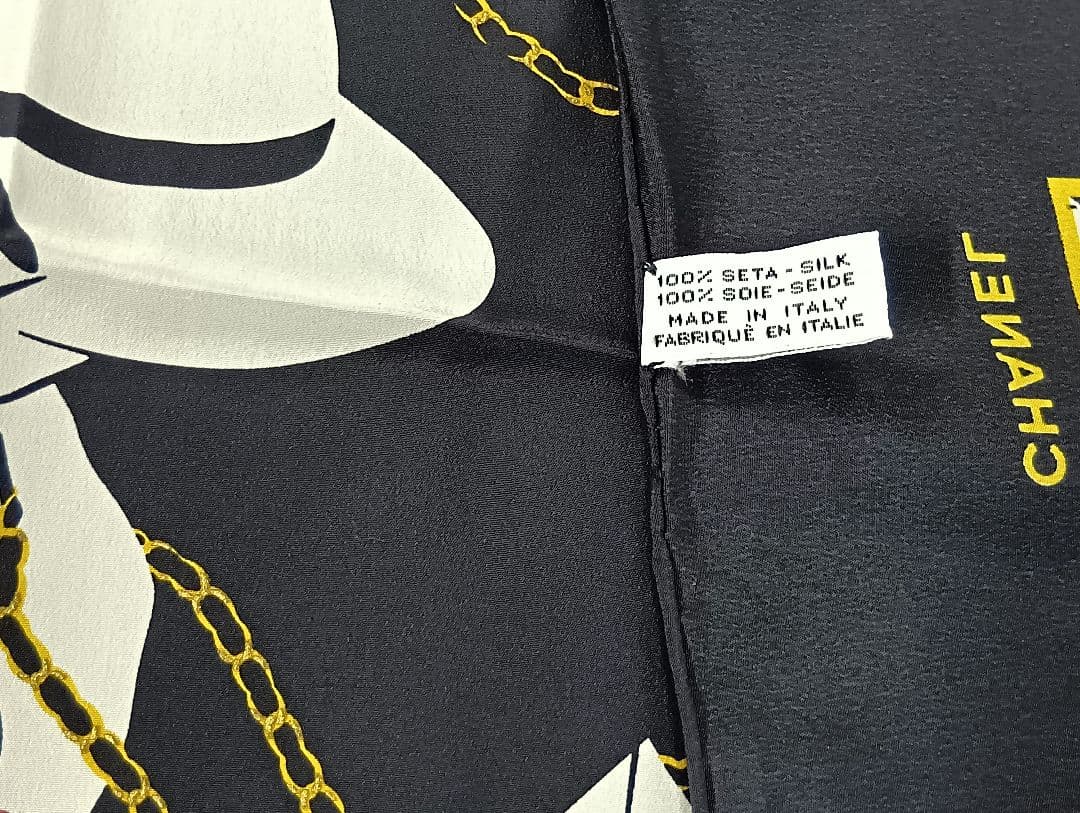 481 CHANEL シャネル シルク スカーフ