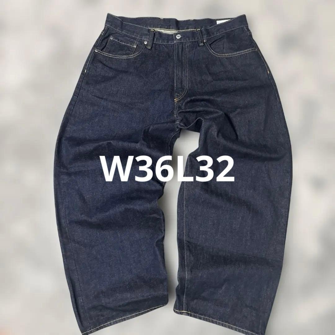 ✨️最安✨️GAP 36/32スーパーバギーデニムパンツ ダークリンス