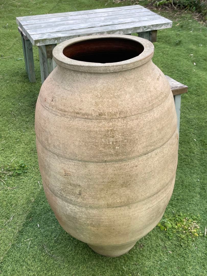 ひろ 引き取り限定　大壺　テラコッタ調　特大