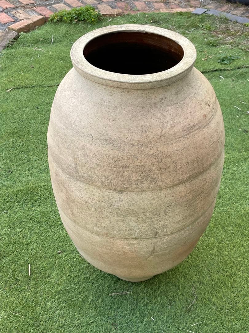 ひろ 引き取り限定　大壺　テラコッタ調　特大