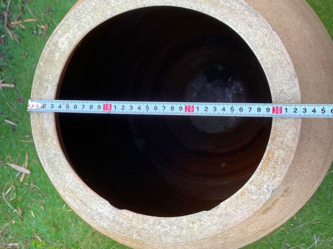 ひろ 引き取り限定　大壺　テラコッタ調　特大