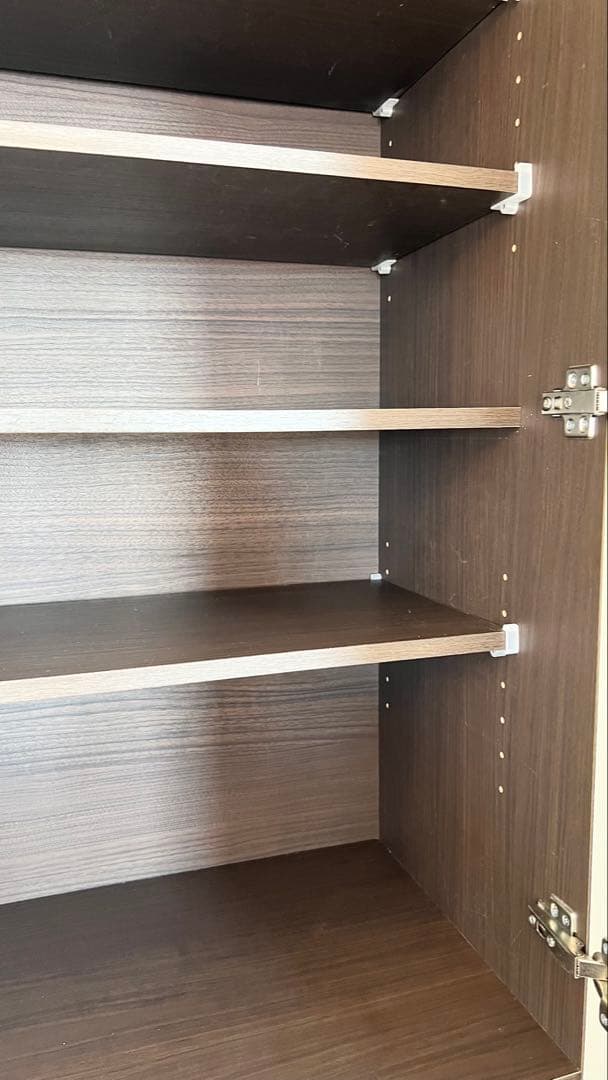 ニトリ　食器棚　ブラウン