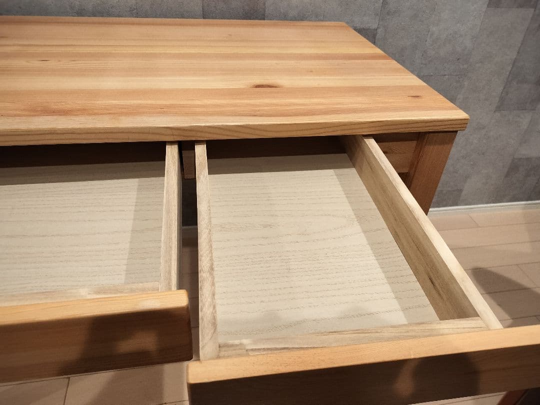 無印良品 学習机 引き出し 木製デスク 廃盤品