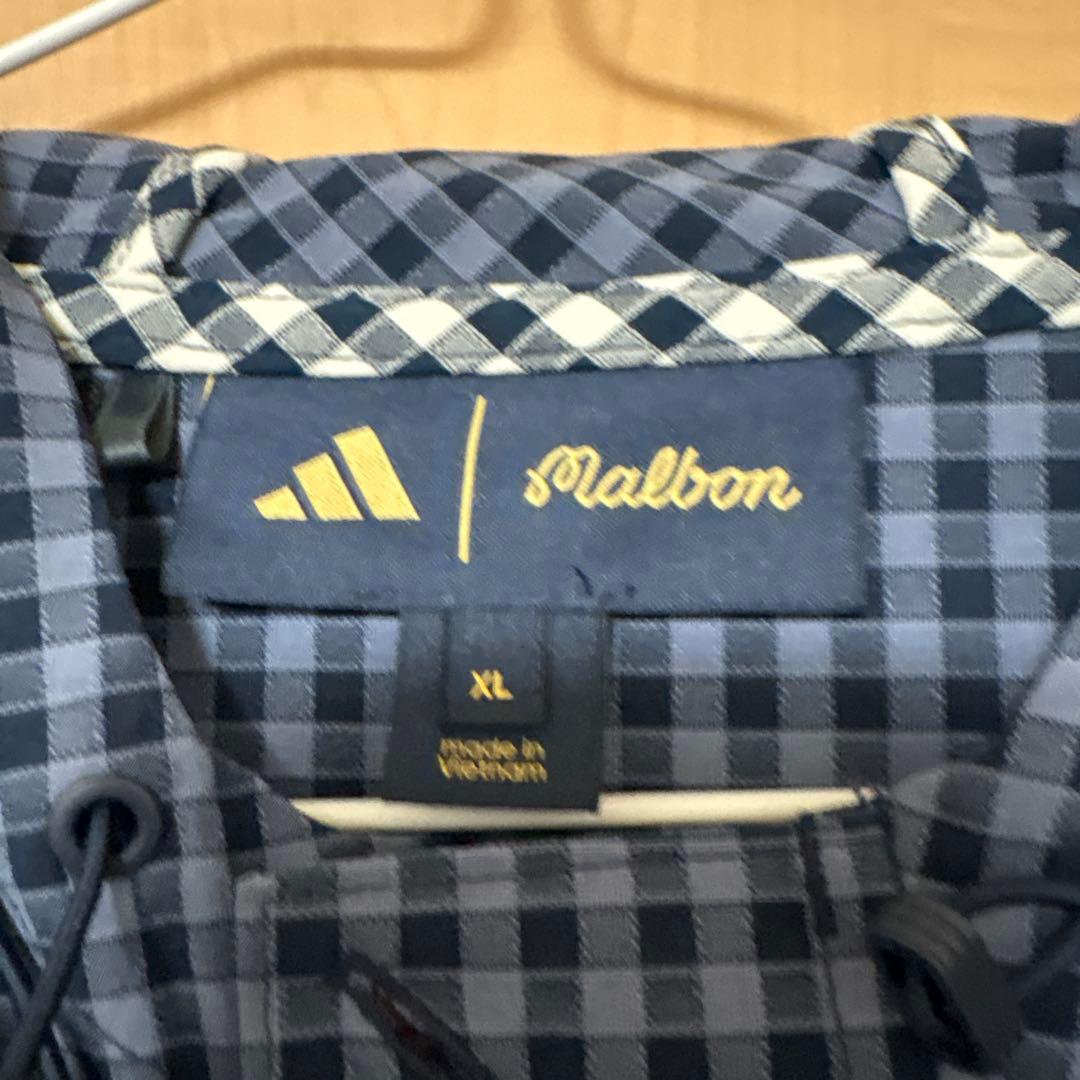美品使用2回】adidas MALBON チェック柄シャツ XL