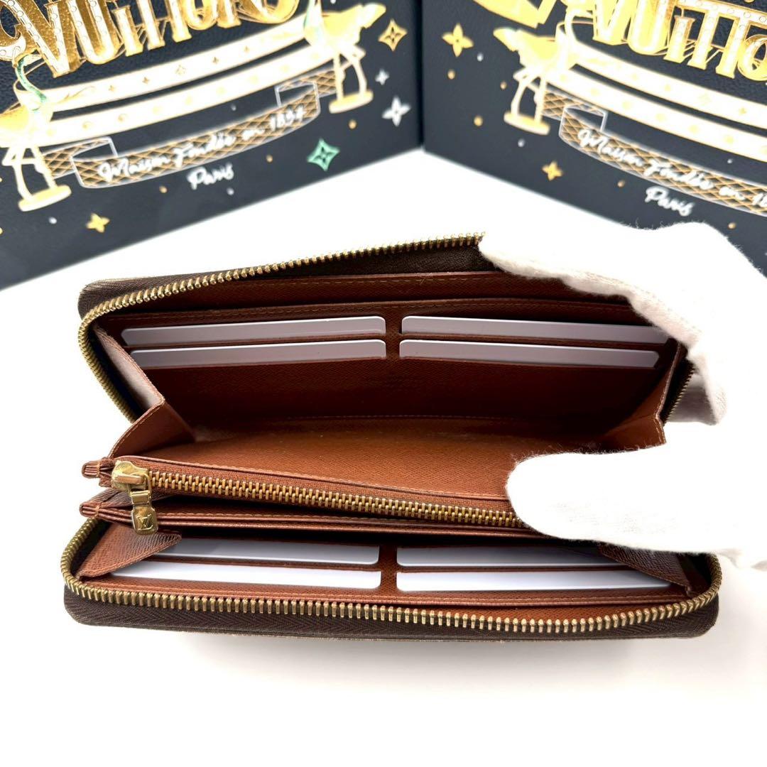 ルイヴィトン ジッピーウォレット モノグラム ラウンドファスナー 長財布 茶色