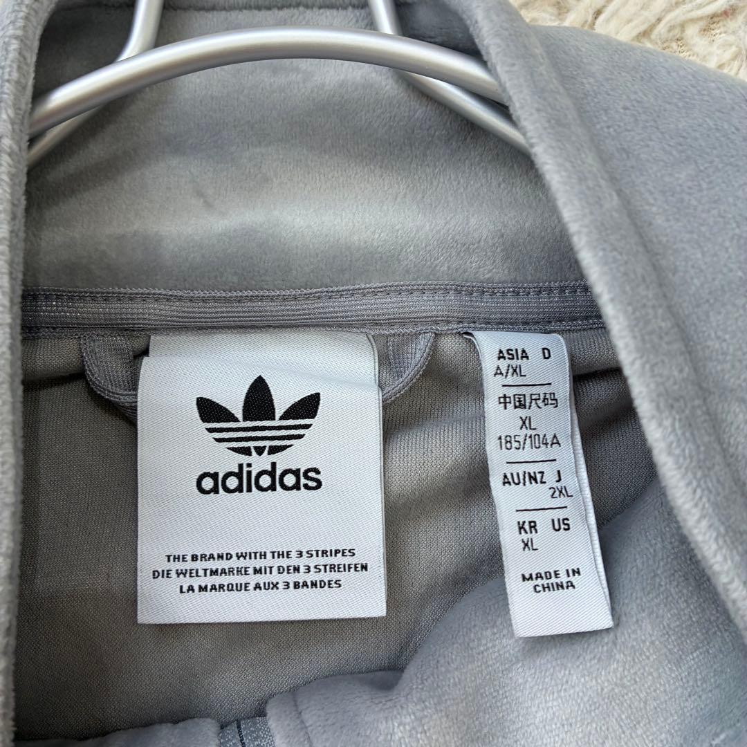 極美品 アディダス ベロア ジャージ トラックジャケット XL