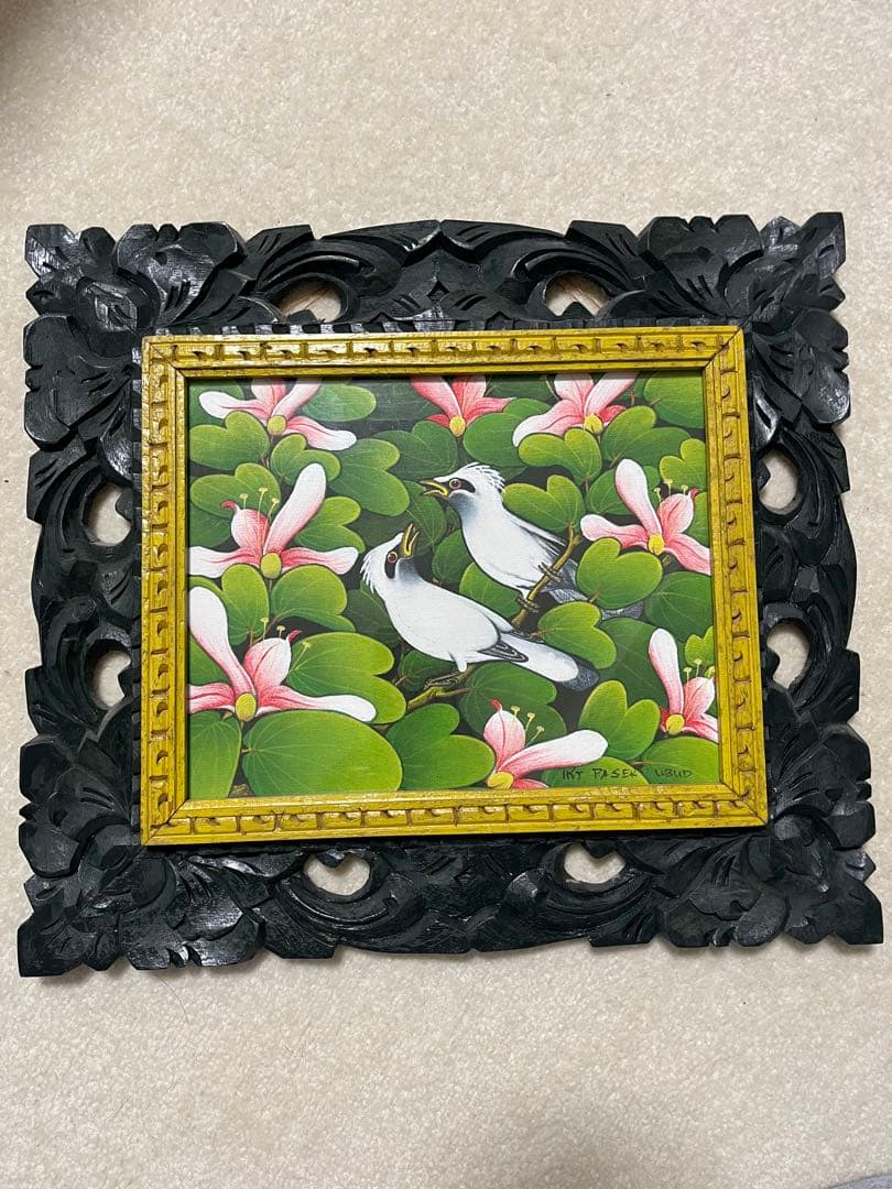 バリアート バリ絵画 ボタニカル絵画 - メルカリ