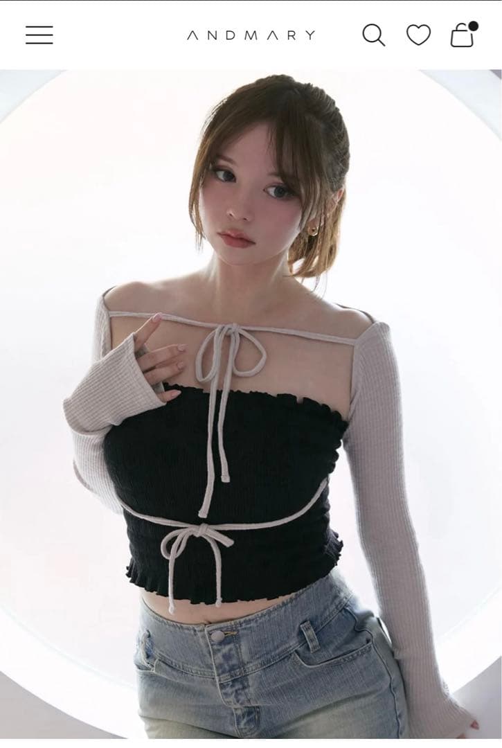 アンドマリー Mei shirring tops 新品タグつき